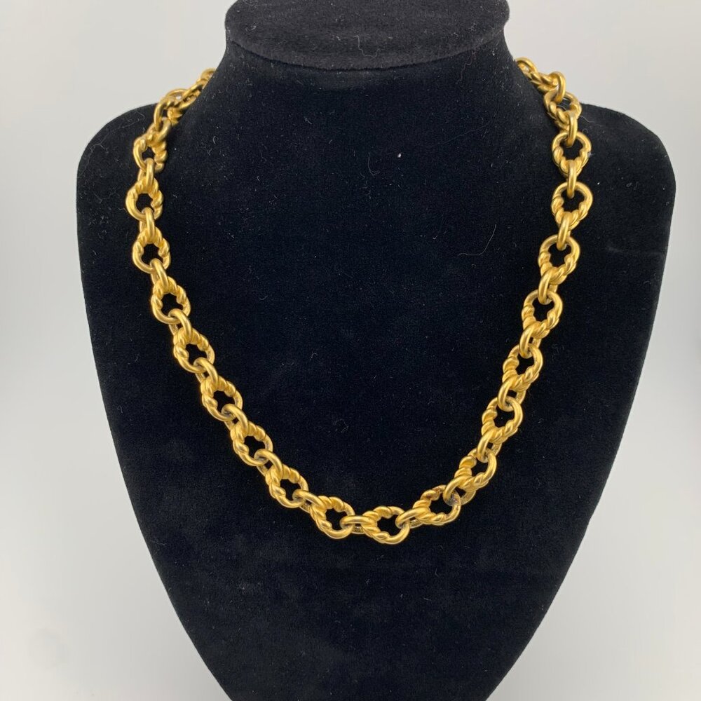 Vintage Anne Klein Original Stamped Gold Necklace